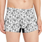 White Paisley Bandana Pattern Print Men's Boxer Briefs