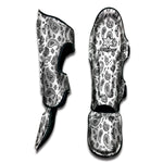 White Paisley Bandana Pattern Print Muay Thai Shin Guard