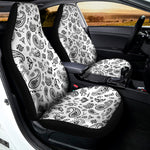 White Paisley Bandana Pattern Print Universal Fit Car Seat Covers