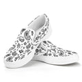 White Paisley Bandana Pattern Print White Slip On Sneakers