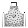 White Paisley Bandana Print Apron