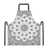 White Paisley Bandana Print Apron