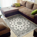 White Paisley Bandana Print Floor Mat