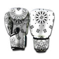 White Paisley Bandana Print Boxing Gloves