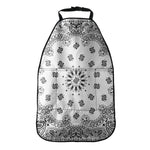 White Paisley Bandana Print Car Seat Organizers