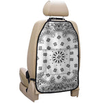 White Paisley Bandana Print Car Seat Organizers