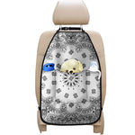 White Paisley Bandana Print Car Seat Organizers