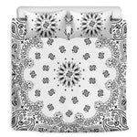 White Paisley Bandana Print Duvet Cover Bedding Set