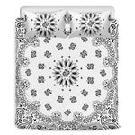 White Paisley Bandana Print Duvet Cover Bedding Set