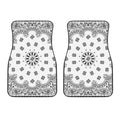 White Paisley Bandana Print Front Car Floor Mats