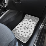 White Paisley Bandana Print Front Car Floor Mats