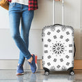 White Paisley Bandana Print Luggage Cover
