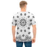 White Paisley Bandana Print Men's T-Shirt