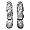White Paisley Bandana Print Muay Thai Shin Guards
