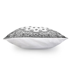 White Paisley Bandana Print Pillow Cover