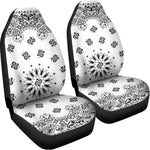 White Paisley Bandana Print Universal Fit Car Seat Covers