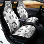 White Paisley Bandana Print Universal Fit Car Seat Covers