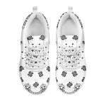 White Paisley Bandana Print White Sneakers