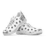 White Paisley Bandana Print White Sneakers