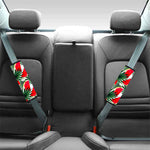 White Palm Leaf Watermelon Pattern Print Car Seat Belt Covers