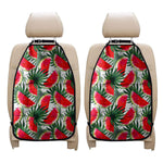 White Palm Leaf Watermelon Pattern Print Car Seat Organizers
