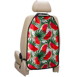 White Palm Leaf Watermelon Pattern Print Car Seat Organizers