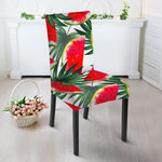 White Palm Leaf Watermelon Pattern Print Dining Chair Slipcover