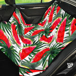 White Palm Leaf Watermelon Pattern Print Pet Car Back Seat Cover