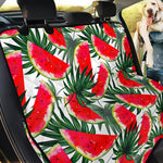 White Palm Leaf Watermelon Pattern Print Pet Car Back Seat Cover