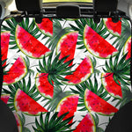 White Palm Leaf Watermelon Pattern Print Pet Car Back Seat Cover