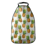 White Pineapple Pattern Print Car Seat Organizers