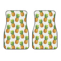 White Pineapple Pattern Print Front Car Floor Mats