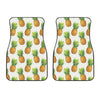 White Pineapple Pattern Print Front Car Floor Mats