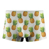 White Pineapple Pattern Print Men's Boxer Briefs