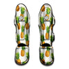 White Pineapple Pattern Print Muay Thai Shin Guard