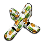 White Pineapple Pattern Print Muay Thai Shin Guard