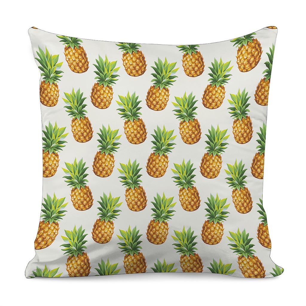 White Pineapple Pattern Print Pillow Cover