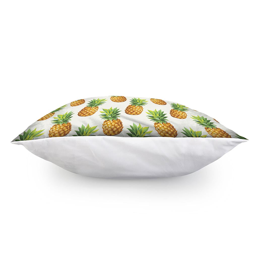 White Pineapple Pattern Print Pillow Cover