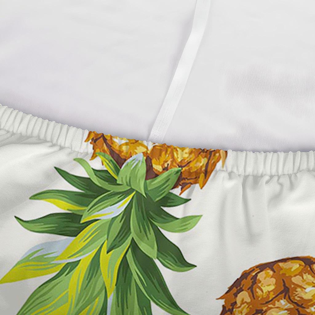 White Pineapple Pattern Print Sofa Cover