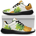 White Pineapple Pattern Print Walking Shoes