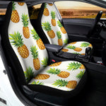 White Pineapple Pattern Print Universal Fit Car Seat Covers