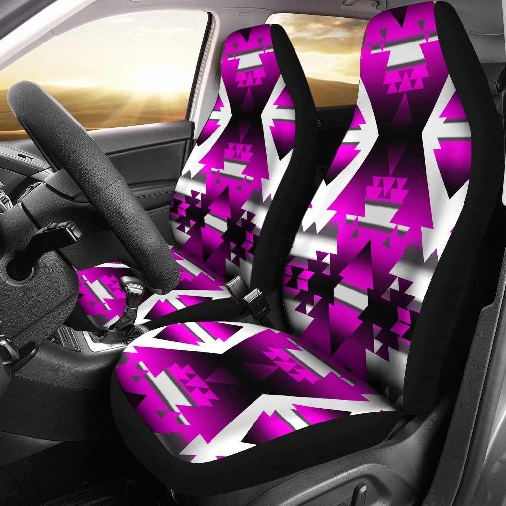 White Pink Aztec Triangle Universal Fit Car Seat Covers GearFrost