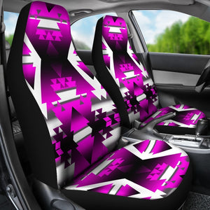 White Pink Aztec Triangle Universal Fit Car Seat Covers GearFrost