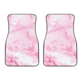 White Pink Marble Print Front Car Floor Mats