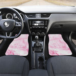 White Pink Marble Print Front Car Floor Mats