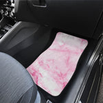 White Pink Marble Print Front Car Floor Mats