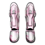 White Pink Marble Print Muay Thai Shin Guard