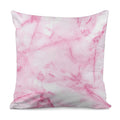 White Pink Marble Print Pillow Cover