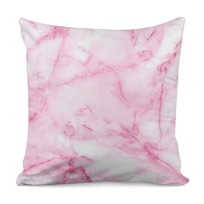 White Pink Marble Print Pillow Cover