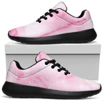 White Pink Marble Print Sport Shoes GearFrost